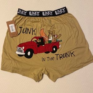 NWT Lazy One funny junk in the trunk sleepwear lounge medium boxer shorts